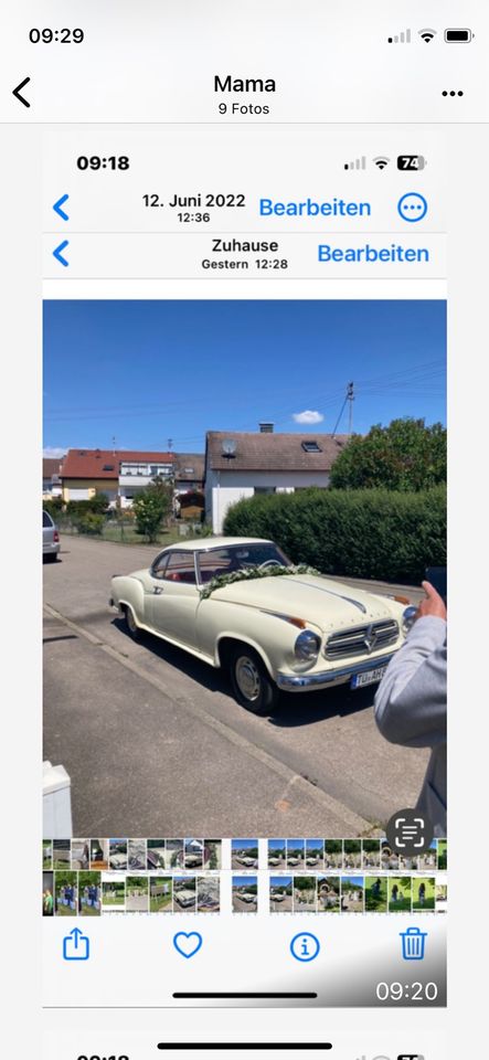 Oldtimer Borgward Isabella Coupé 1961 in Rottenburg am Neckar