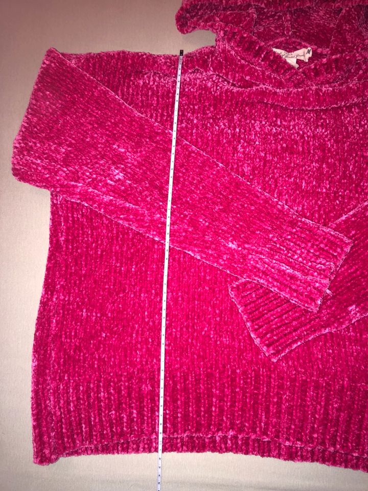 H&M kuscheliger Kurzpullover Hoodie pink Gr. XS Strick Chenille in Ammerbuch