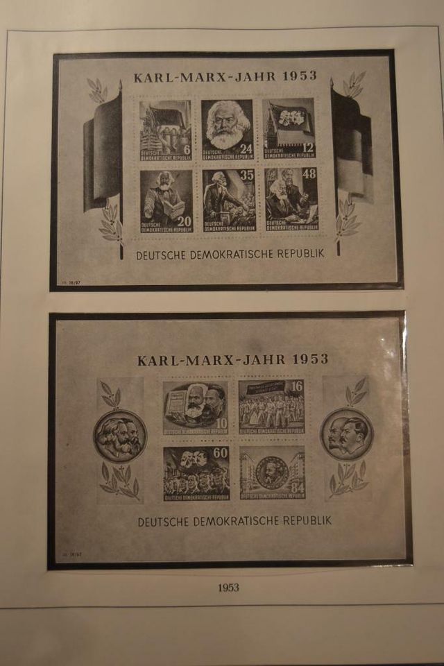 Briefmarken DDR fast kompl. Jahre 1954 - 1962 in Lindner Blätter in Siegen