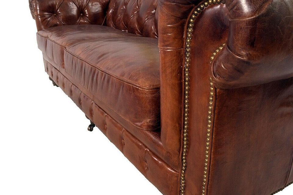 Chesterfield-Sofa 3-Sitzer Leder in Heiligenstedten