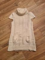 Wollstrickkleid Wollpullover Minikleid beige Creme Pulli Hessen - Wöllstadt Vorschau