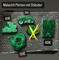 Malachit Platten mit Ständer Heilsteine Edelsteine Baden-Württemberg - Eimeldingen Vorschau