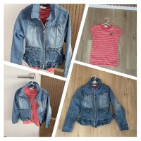 Jeansjacke Mädchen + Shirt Gr.128 ❤️ Kinder Nordrhein-Westfalen - Bad Oeynhausen Vorschau