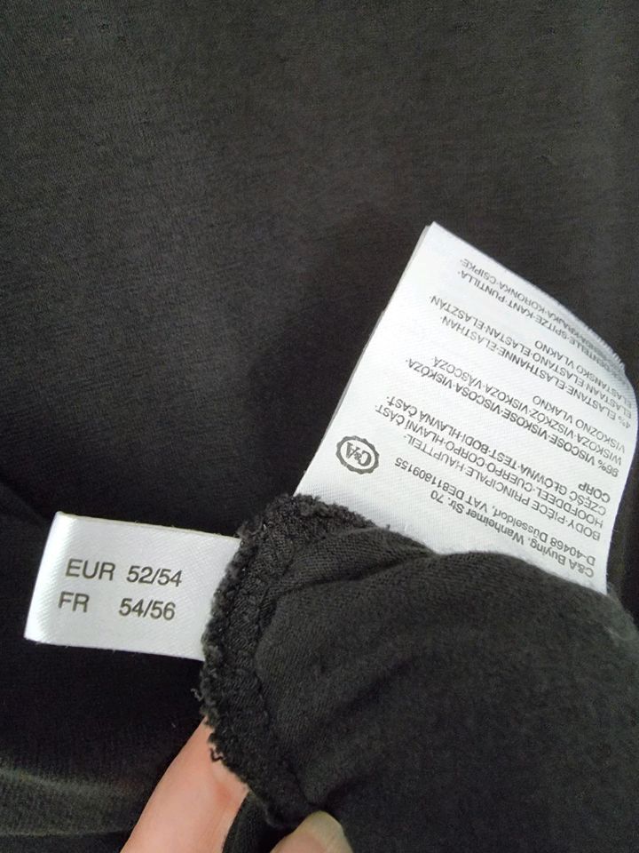 Shirt 3/4 Arm schwarz Spitze Größe 52 54 in Wöllstadt