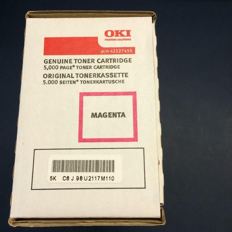 Original Oki Toner Magenta 42127455 C5250 C5450 C5510 C5540 MFP in Solms