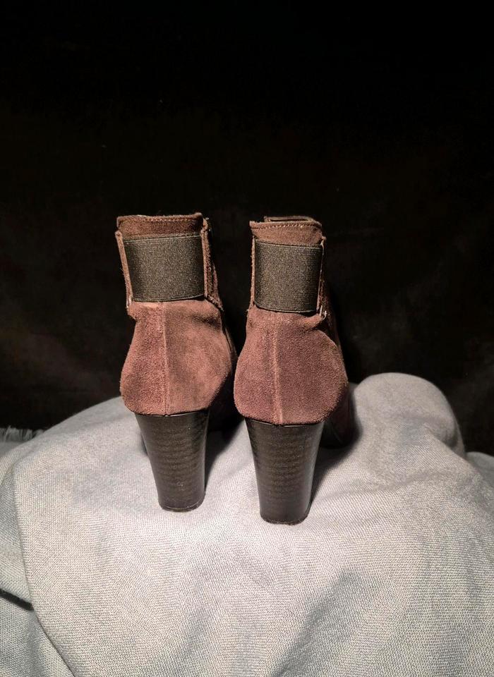 Stiefeletten mit Blockabsatz, Gr. 37, Braun, Drievholt Hamburg in Altbach