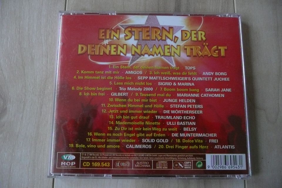 Schlager CD "Ein Stern, der Deinen Namen trägt", 20 Party-Hits in Braunschweig