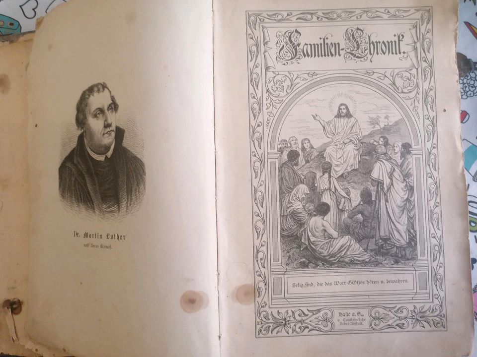 Alte Bibel, von 1885, Martin Luther, Rarität, Einzelstück!!!! in Zirchow