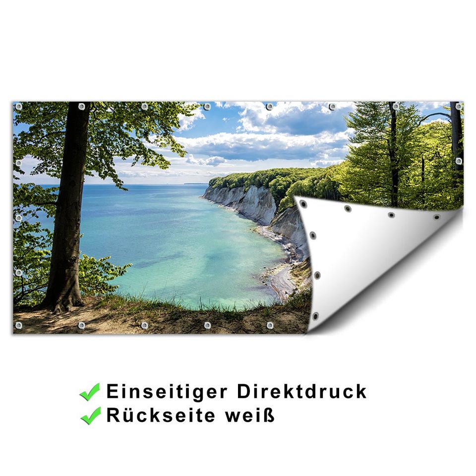 Kreidefelsen Sichtschutz Banner für Garten und Terrasse 340x173cm in Bochum
