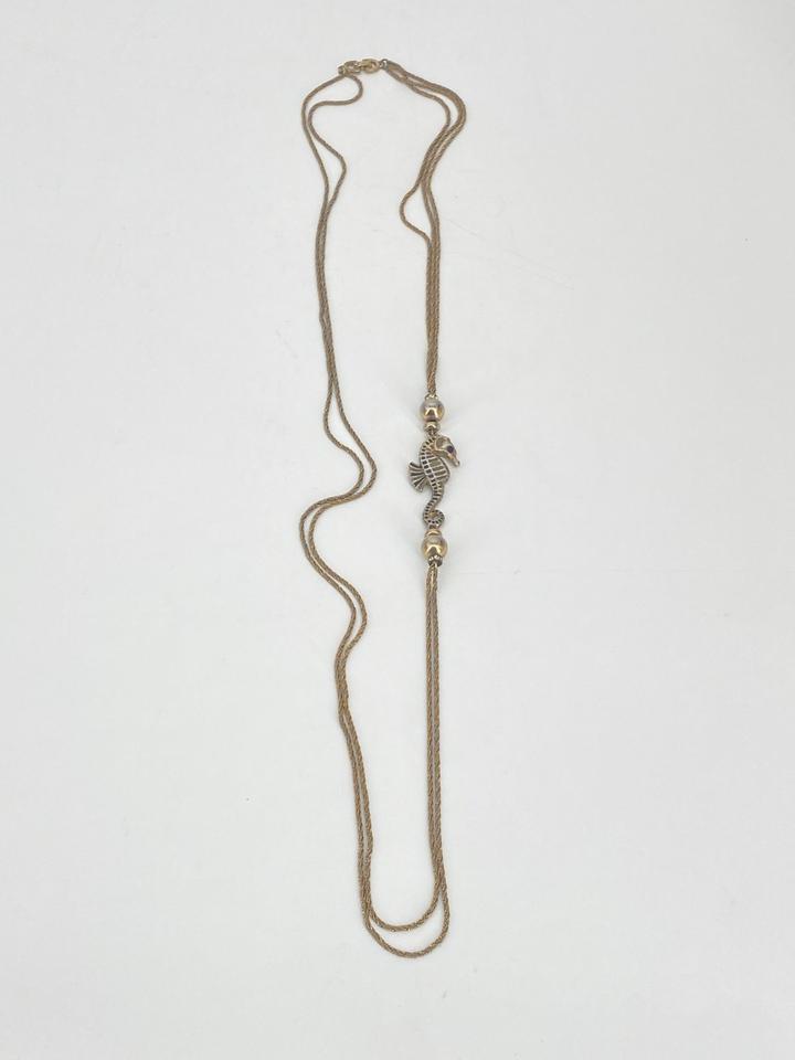 * CHRISTIAN DIOR HALSKETTE KETTE SEEPFERDCHEN VINTAGE VERGOLDET in Berlin