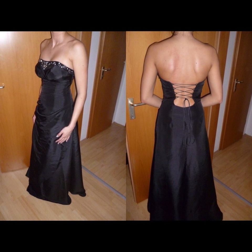 Abendkleid Abschlusskleid schwarz Größe S 36 in Möser