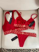 Versace Dessous set bralette bustier Gr.M rot Baumwolle neu Bayern - Baldham Vorschau