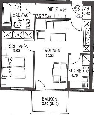 Ruhig gelegene 2-Zimmerwohnung in der Nähe des Kulkwitzer Sees! in Leipzig