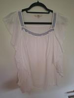 Bluse Schlupfbluse Viskose 40 weiss blau Hessen - Bensheim Vorschau