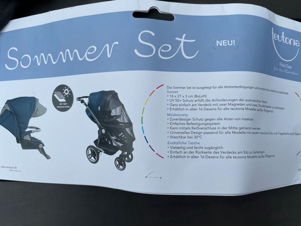 Kinderwagen Teutonia Cosmo V4 mit umfangreichem Zubehör in Köln