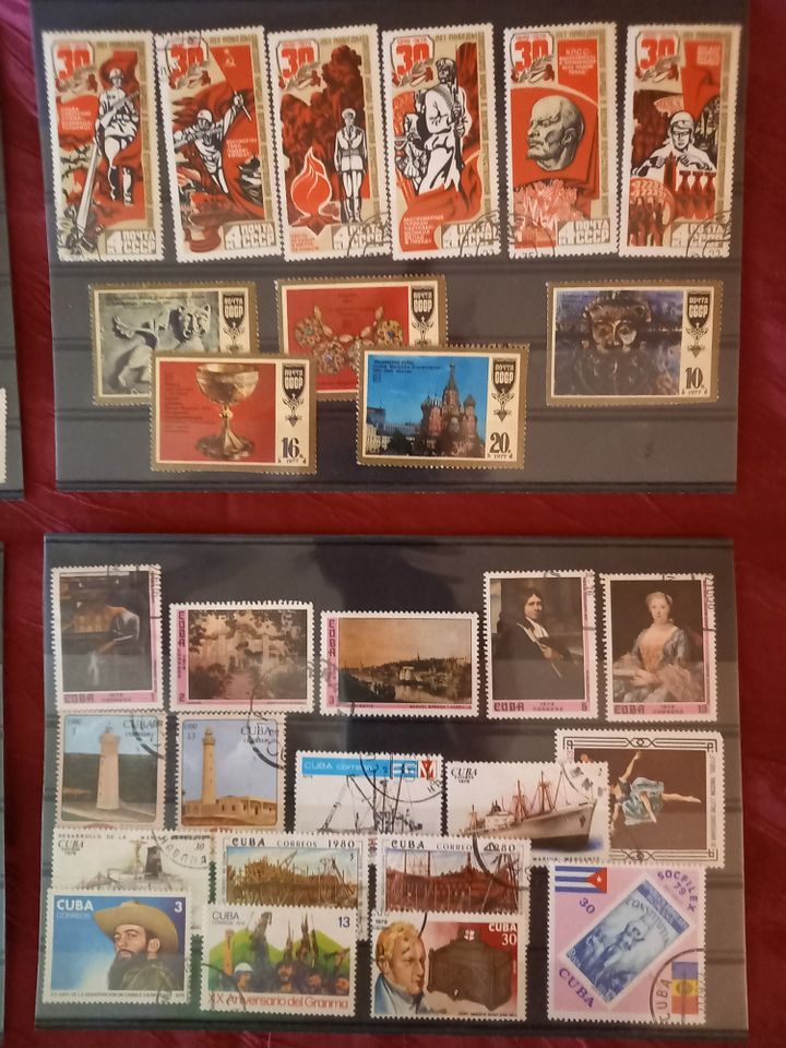 Briefmarken ca 1970/80 Jahre ,Sowjet. Cuba,etc gestempelt, Bilder in Berlin