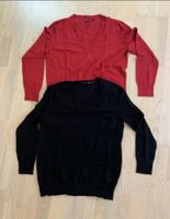 2 Pullover V-Ausschnitt rot und schwarz Größe 40 42 Hessen - Rodenbach Vorschau