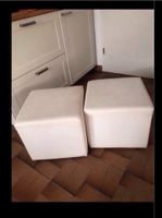 3 Kunstleder Sitzwürfel Hocker Polster Cube Creme/Weiß Bayern - Dasing Vorschau