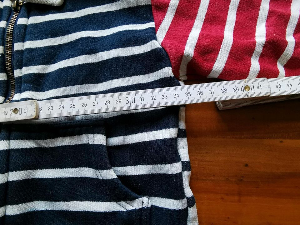 Petit Bateau Breton Stripes Kapuzenjacke Kapuzenpulli Ringel 104 in Hirschhorn (Neckar)