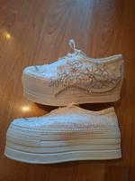 weisse Plateau Sneaker, Hochzeitssneaker Düsseldorf - Pempelfort Vorschau