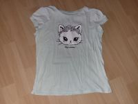 Mädchen T-Shirt hellgrün Katze Größe 134/140 Baden-Württemberg - Straubenhardt Vorschau