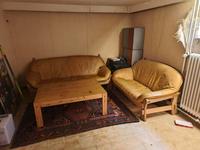 Echtleder Couch Garnitur mit Tisch Wuppertal - Barmen Vorschau
