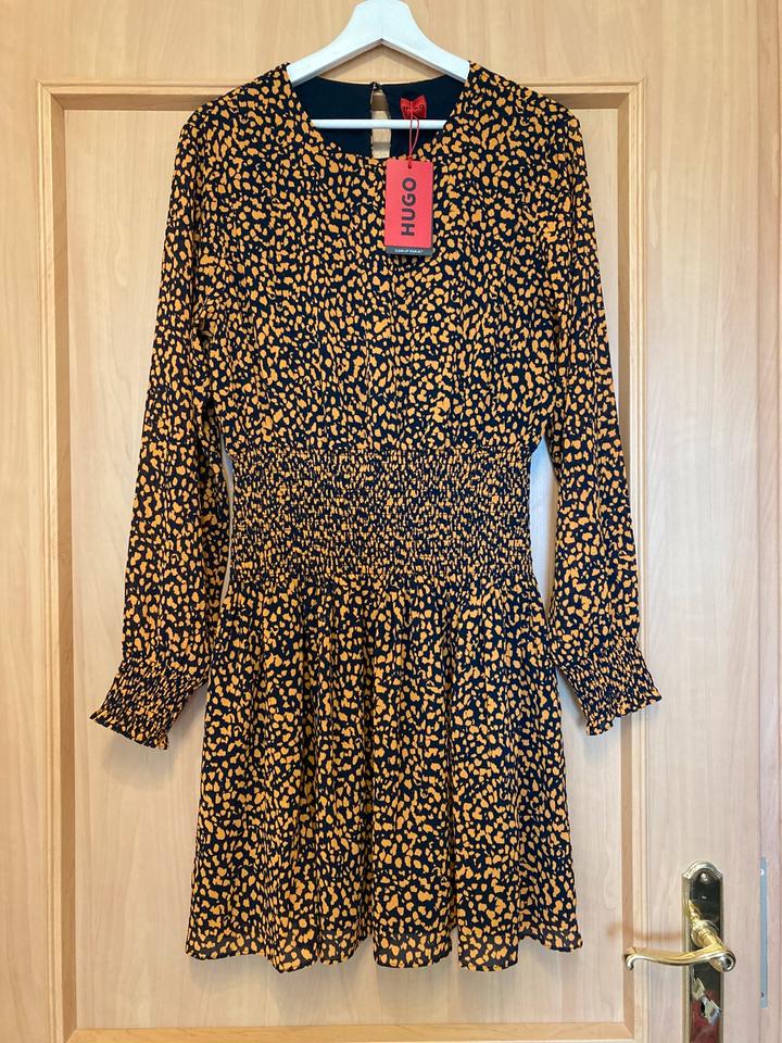Hugo Boss Luxus Kleid 38 M Senffarben Strand Party Blogger in Merseburg