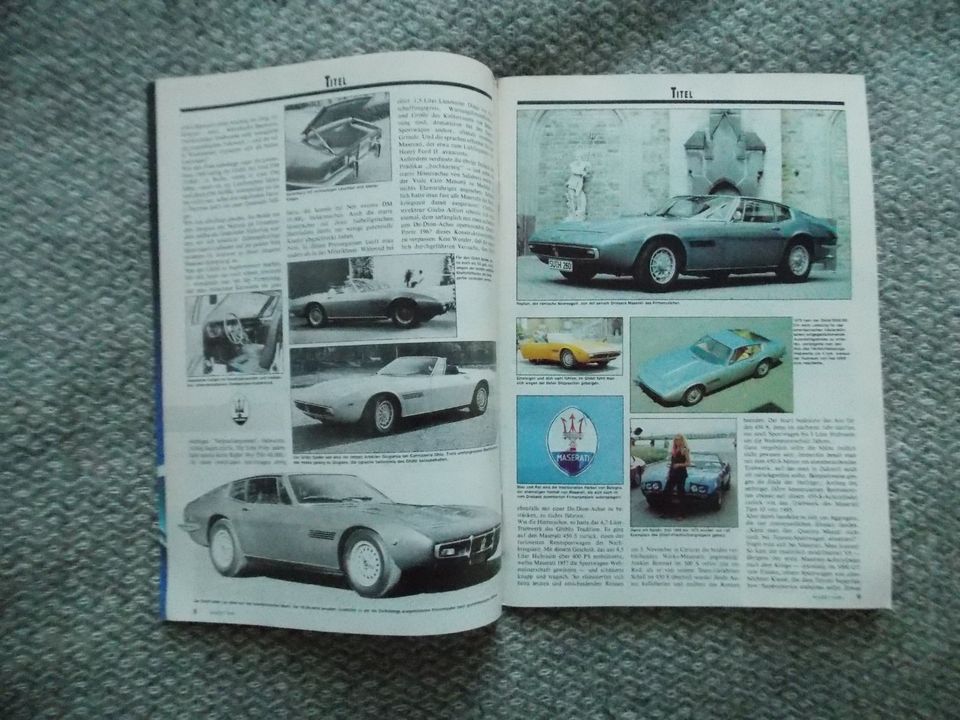 Oldtimer Zeitschrift zum Maserati Ghibli in Berlin