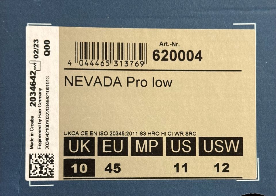 HAIX NEVADA Pro low GR.45 in Mayen