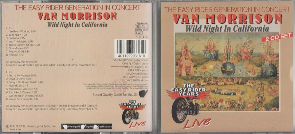 2x CD VAN MORRISON/WILD NIGHT IN CALIFORNIA - LIVE 1993 NOTA BLUE in Köln