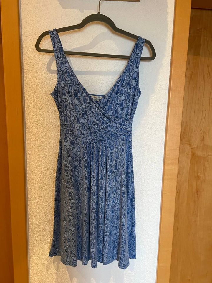 Boden Gr. 10P 36 petite 34 tolles Kleid V-Ausschnitt blau weiß sc in Langen (Hessen)