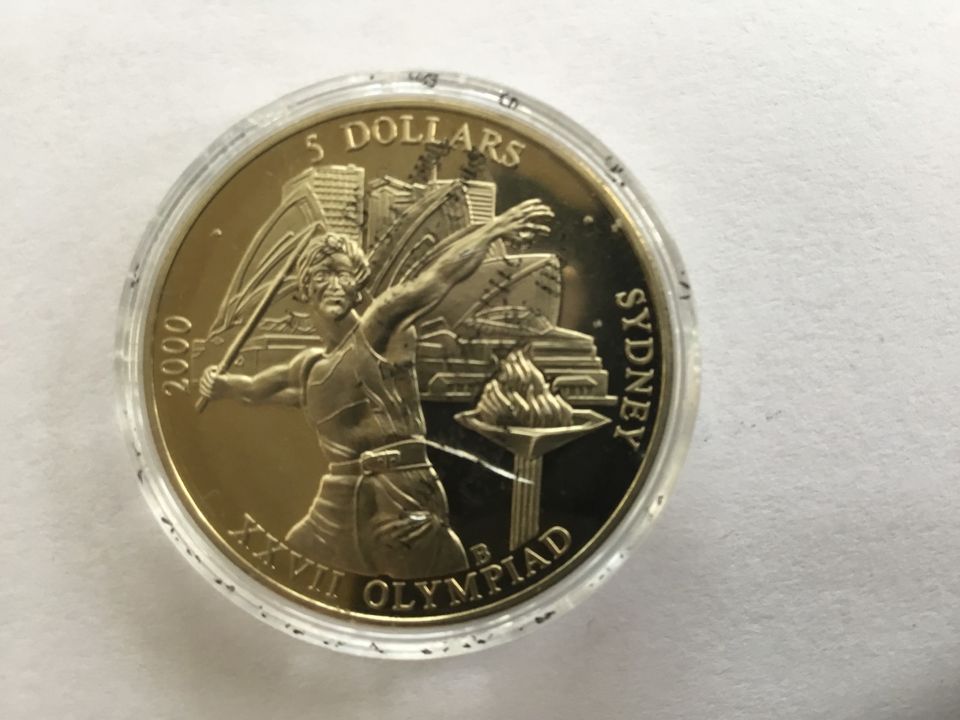 5 Dollar Münze Liberia 2000 Olympiade in Sydney in Verl