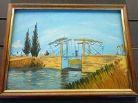 KOPIE Vincent van Gogh Brücke von Langlois bei Arles Öl auf Pappe Hessen - Egelsbach Vorschau