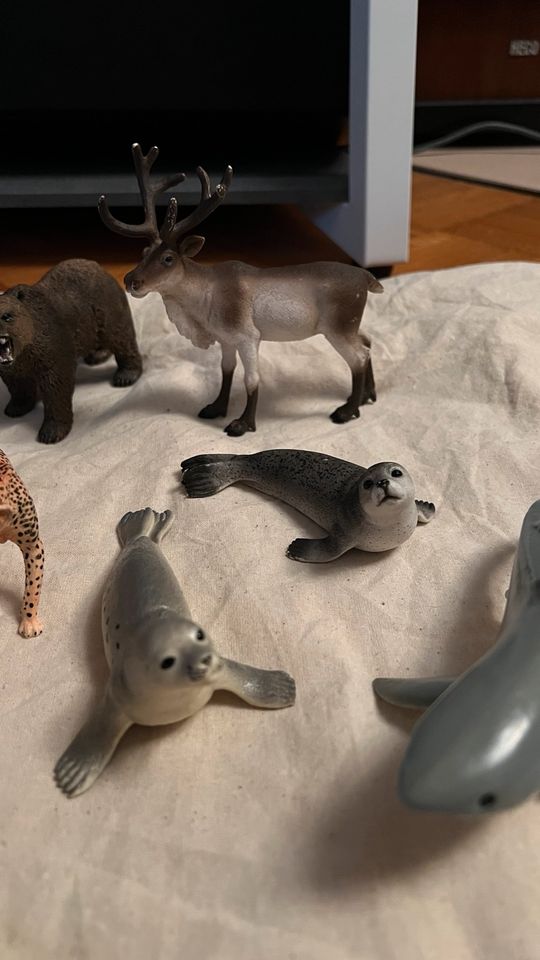 Schleich Tiere, Wildtiere, Meerestiere, Hai, Robben, Bär, Spinne in Saerbeck