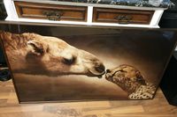 Großes Bild Grafik Gepard küsst Kamel aus Audi Werbung 118x68 cm Düsseldorf - Bilk Vorschau