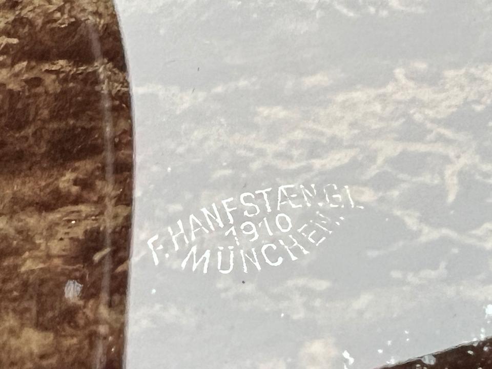 F. Hanfstaengl 1910 altes Hinterglasbild Glasbild in Flacht