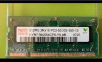 2 ( Notebook Speicherkarten) Hynix 512MB 2Rx16 PC2-5300S-555-12 Bayern - Hebertshausen Vorschau