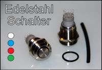 Neue 16mm Edelstahl-Schalter mit LED-Ringbeleuchtung *in 4 Farben Niedersachsen - Rastede Vorschau