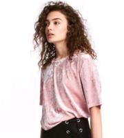 T-Shirt Shirt Longshirt samt rosa Baby Pink Rosé Größe XS S M Rheinland-Pfalz - Schönenberg-Kübelberg Vorschau