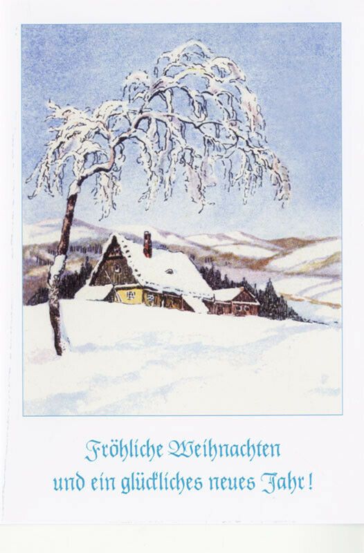 Nostalgische Postkartensatz Frohe Weihnachten VI, 8 Karten in Flöthe
