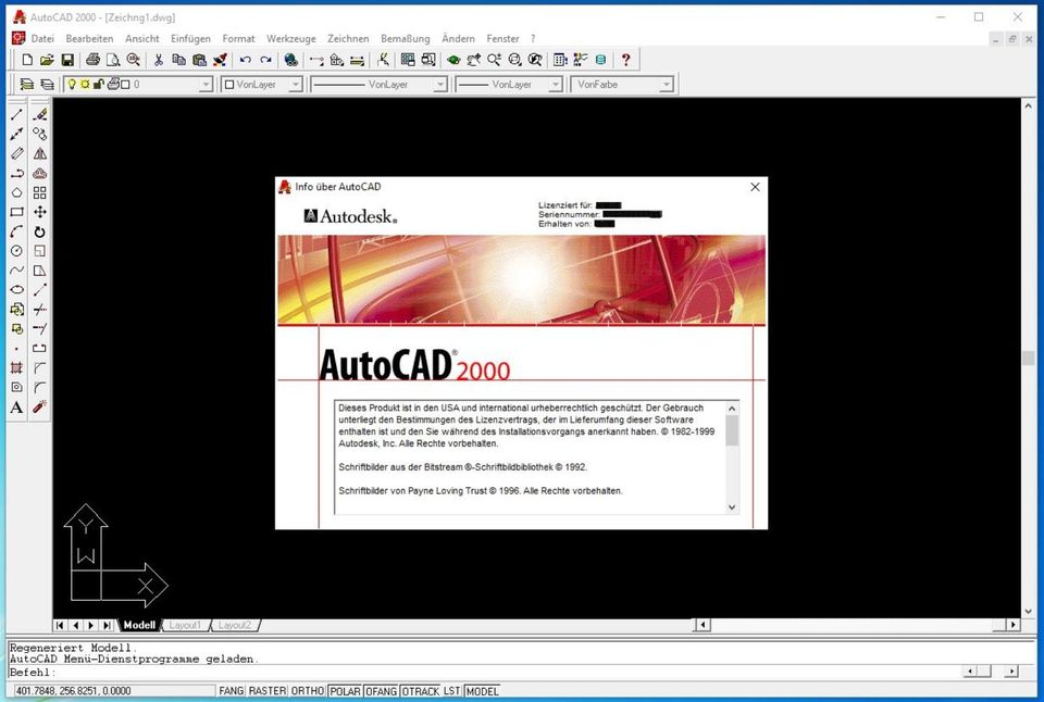 Autodesk AutoCAD 2000 Vollversion 2/3D Windows 11/10/8/7/Vista/XP in Mainz