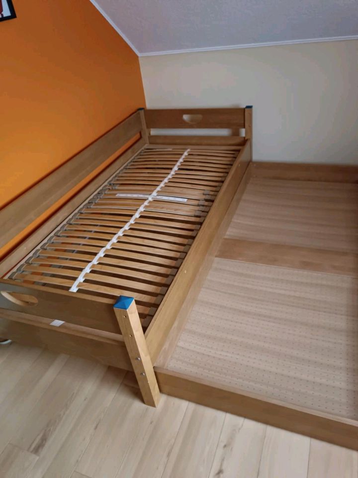 Paidi Kinderbett Buche mit Bettkasten ohne Lattenrost in Hoyerswerda