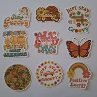 9x Sticker Aufkleber Hippie Groovy Peace Set 5 Rheinland-Pfalz - Flörsheim-Dalsheim Vorschau