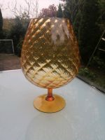 bernsteinfarbene Empoli Glas Vase auf Fuss Italien 37,5 cm Nordrhein-Westfalen - Krefeld Vorschau