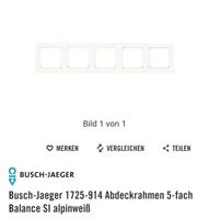 Busch-Jäger Rahmen 5-fach alpinweiß 1725-914 Thüringen - Pössneck Vorschau
