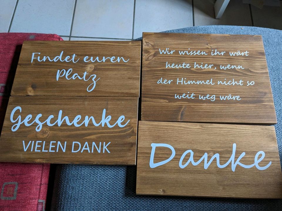 Holzschilder Deko Hochzeit Danke Himmel Geschenke in Köngernheim