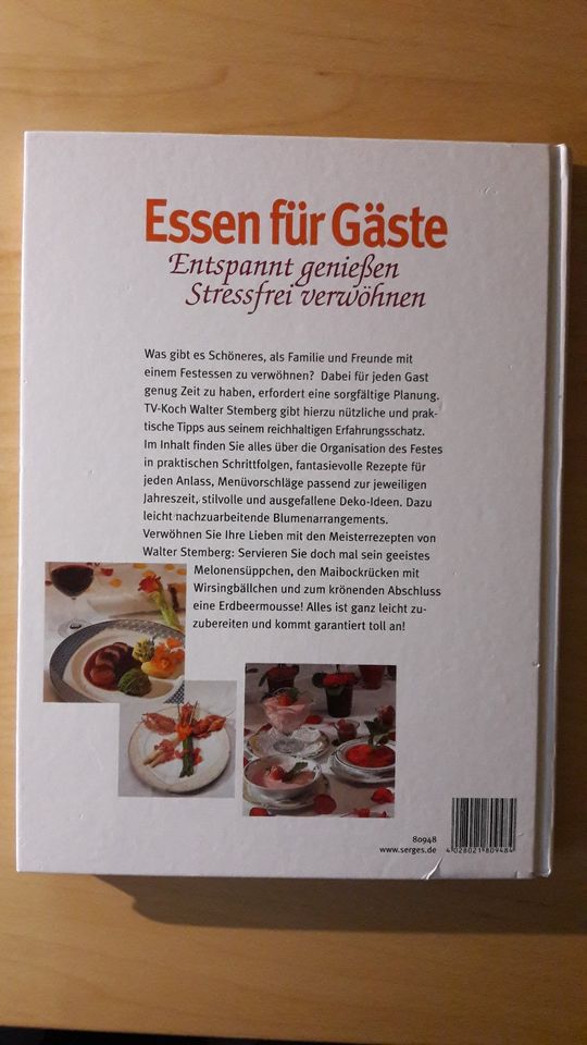 Kochbuch "Essen für Gäste" von Fernsehkoch Walter Stemberg neuw. in Wolfsburg