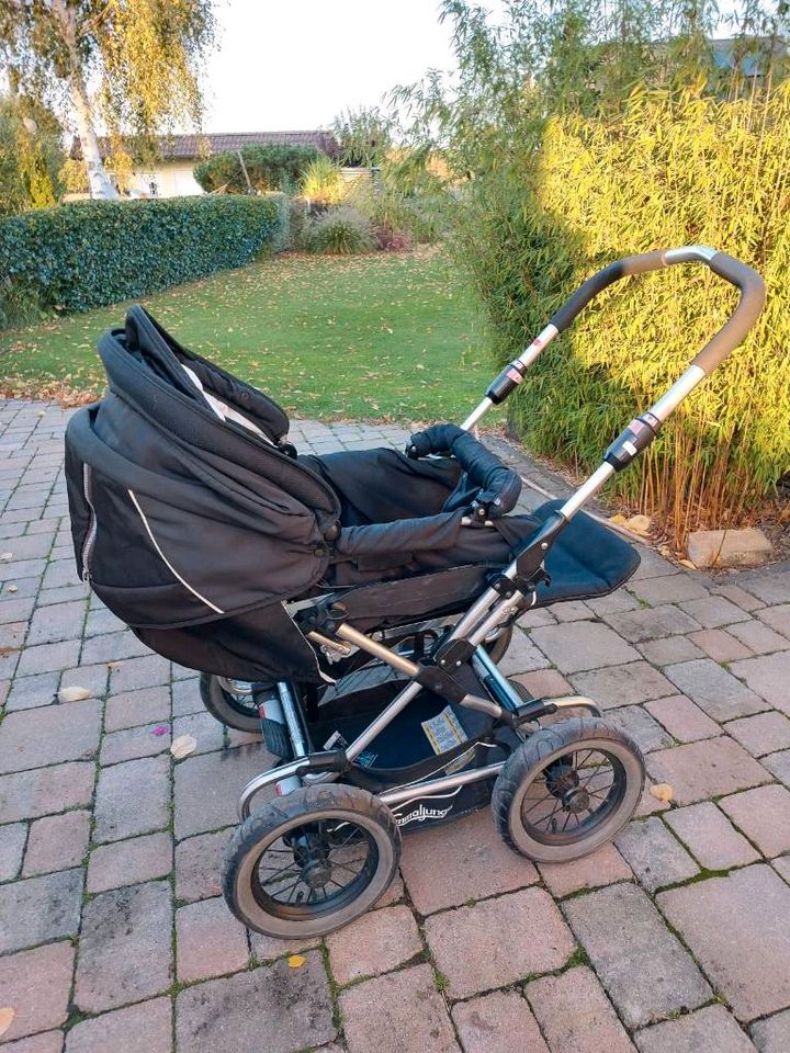 Kinderwagen emmaljunga schwarz luftreifen Type S in Groß Köris