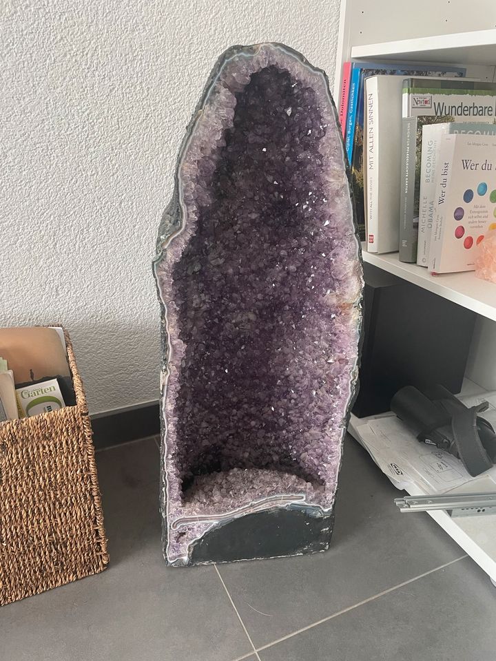 Große Amethyst / Bergkristall Druse in Gerolfingen