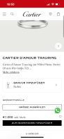 Cartier Ring Platin 47 Gr. Bayern - Aschaffenburg Vorschau
